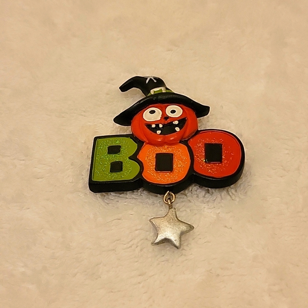 Boo Halloween Pin